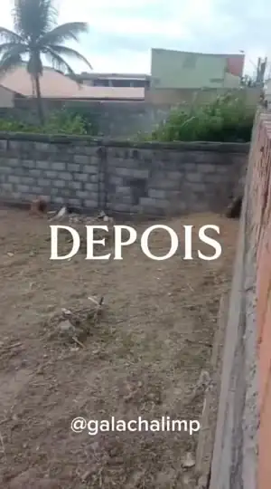 Terreno residencial entregue limpo após a roçagem